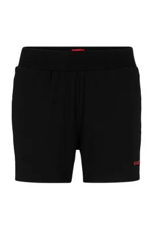 HUGO BOSS Relaxed-Fit Shorts aus Stretch-Jersey mit Logo-Print