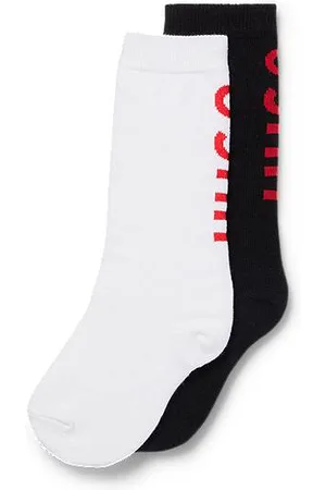 HUGO BOSS Mittelhohe Kinder-Socken mit Logos im Zweier-Pack