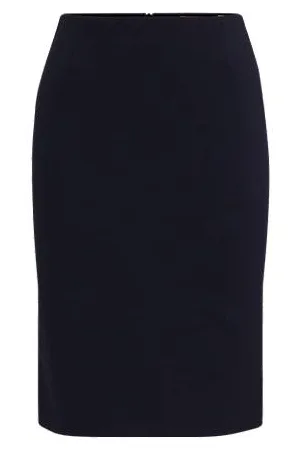 HUGO BOSS Slim-Fit Bleistiftrock aus Schurwolle