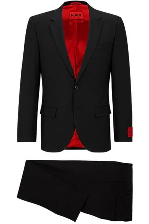 HUGO BOSS Slim-Fit Anzug aus funktionalem Stretch-Woll-Mix