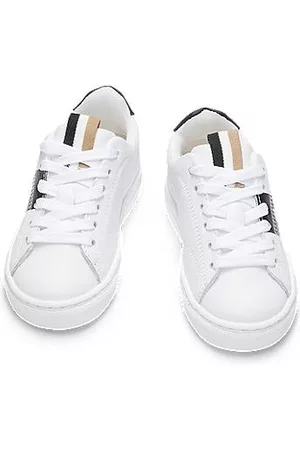 HUGO BOSS Jungen Sneakers - Kids-Sneakers aus Leder mit Logo-Streifen