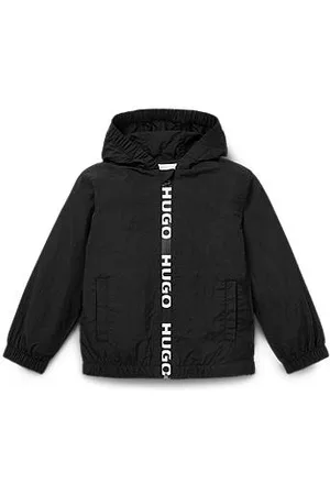 HUGO BOSS Jungen Jacken - Kids-Windbreaker mit Kapuze und Logo-Stickerei hinten