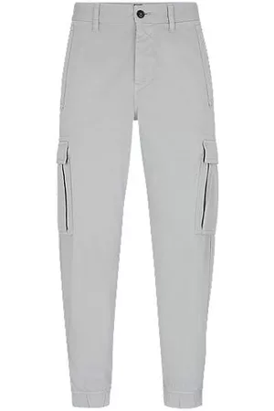 HUGO BOSS Herren Shorts - Regular-Fit Cargohose aus elastischem Baumwoll-Satin