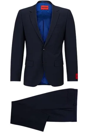 HUGO BOSS Slim-Fit Anzug aus funktionalem Stretch-Woll-Mix