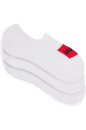 HUGO BOSS Füßlinge mit roten Logo-Labels im Dreier-Pack