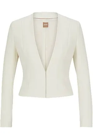 HUGO BOSS Slim-Fit Kurzblazer ohne Kragen