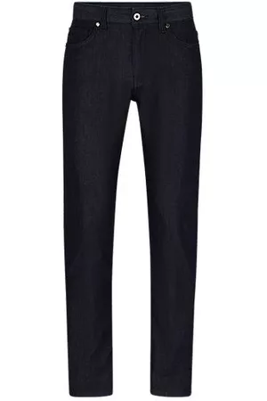 HUGO BOSS Herren Slim Jeans - Slim-Fit Jeans aus italienischem Stretch-Denim mit Seiden-Anteil