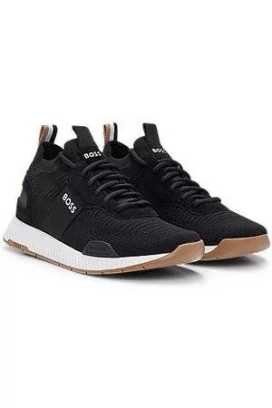 HUGO BOSS TTNM EVO Sneakers mit gestricktem Obermaterial und Details aus Veloursleder