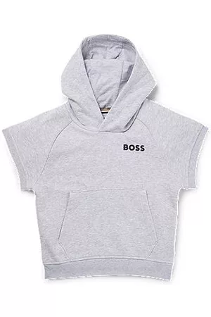 HUGO BOSS Jungen Sweatshirts - Kids-Hoodie mit kurzen Ärmeln und Logo-Detail