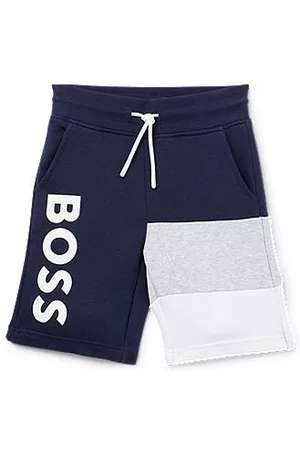HUGO BOSS Jungen Shorts - Kids-Shorts aus Baumwoll-Mix im Colour-Block-Design mit Logo
