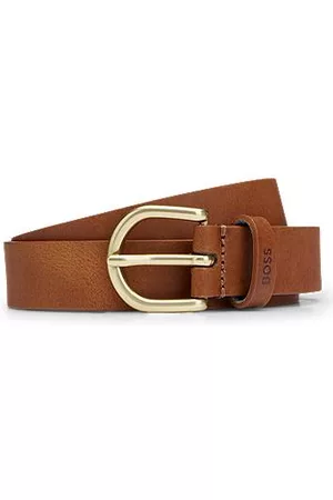 HUGO BOSS Damen Gürtel - Gürtel aus italienischem Leder mit Logo-Prägung an der Schlaufe