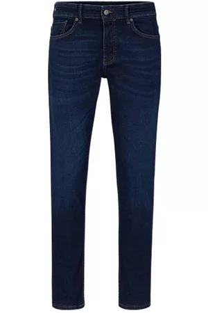 HUGO BOSS Herren Slim Jeans - Slim-Fit Jeans aus blauem Super-Stretch-Denim