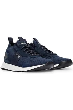 HUGO BOSS TTNM EVO Sneakers mit gestricktem Obermaterial und Details aus Veloursleder