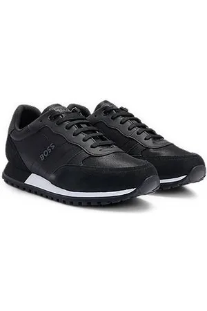 HUGO BOSS Sneakers im Laufschuh-Stil mit Kunstlederbesatz