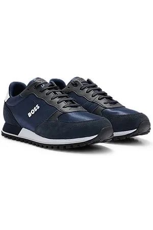 HUGO BOSS Sneakers im Laufschuh-Stil mit Kunstlederbesatz