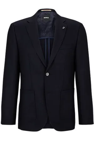 HUGO BOSS Regular-Fit Sakko aus Schurwolle mit dezentem Muster