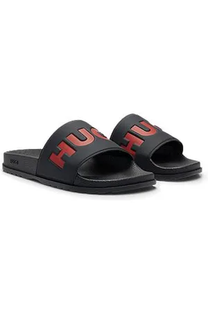 HUGO BOSS Slides mit Logo-Riemen