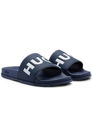 HUGO BOSS Slides mit Logo-Riemen
