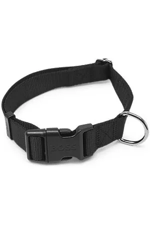 HUGO BOSS Hundehalsband mit Logo-Aufnäher aus Silikon