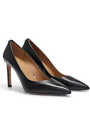 HUGO BOSS Pumps aus Leder mit spitzer Kappe und hohem Absatz