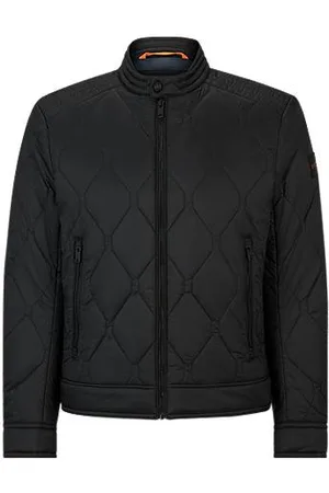 HUGO BOSS Wasserabweisende Bikerjacke mit Steppmuster