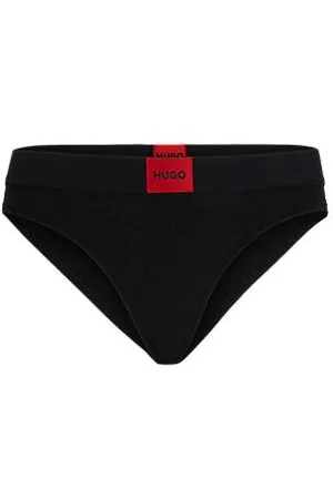 HUGO BOSS Slip aus Stretch-Baumwolle mit mittlerer Bundhöhe und Logo-Etikett