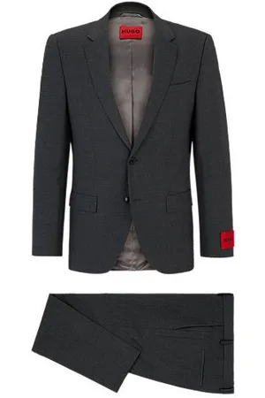 HUGO BOSS Slim-Fit Anzug aus funktionalem Stretch-Woll-Mix