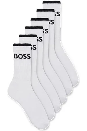 HUGO BOSS Sechser-Pack kurze Socken aus geripptem Baumwoll-Mix
