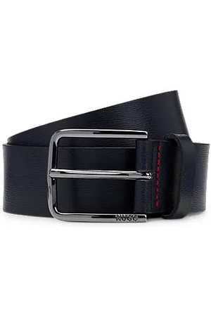 HUGO BOSS Gürtel aus genarbtem Leder mit Logo-Schließe