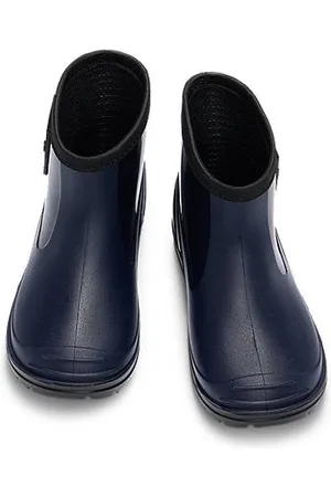 HUGO BOSS Kids-Chelsea-Boots aus Lackleder mit Monogramm-Bahnen