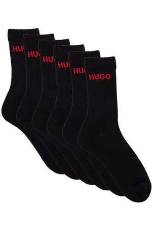 HUGO BOSS Sechser-Pack kurze Socken mit Logo-Detail