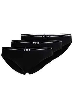 HUGO BOSS Dreier-Pack Slips aus Stretch-Baumwolle mit Logo-Bund