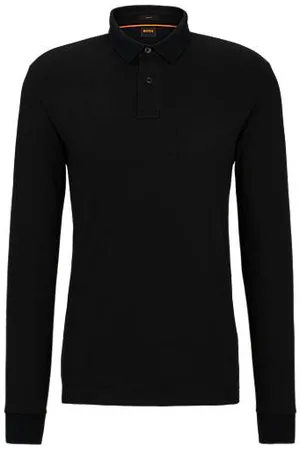 HUGO BOSS Slim-Fit Poloshirt aus Stretch-Baumwolle mit Logo-Aufnäher