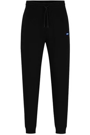 HUGO BOSS Jogginghose aus Baumwoll-Terry mit blauem Logo-Aufnäher