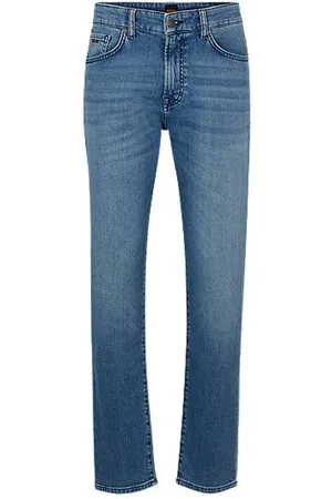 HUGO BOSS Maine Blaue Regular-Fit Jeans aus bequemem Stretch-Denim