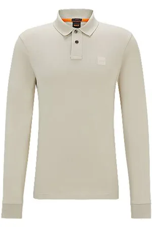 HUGO BOSS Slim-Fit Poloshirt aus Stretch-Baumwolle mit Logo-Aufnäher