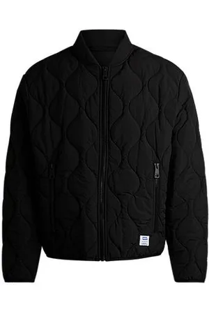 HUGO BOSS Wasserabweisende Steppjacke mit Logo-Badge