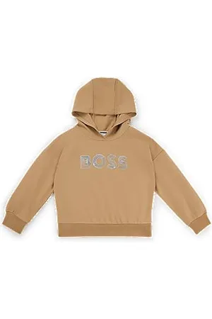 HUGO BOSS Kids-Hoodie aus Stretch-Gewebe mit Logo-Print