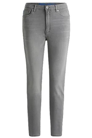 HUGO BOSS Skinny-Fit Jeans aus dunkelgrauem Stretch-Denim