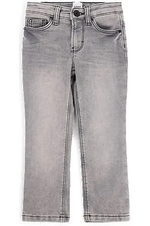 HUGO BOSS Graue Regular-Fit Kids-Jeans aus Knit Denim