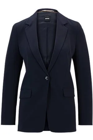 HUGO BOSS Regular-Fit Blazer aus knitterfreiem Krepp