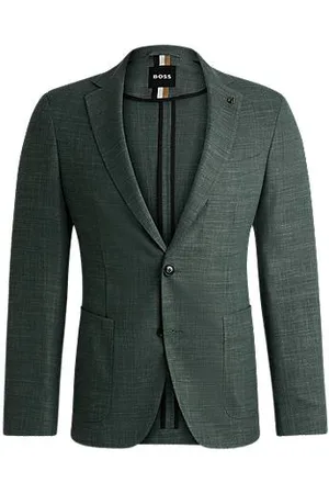 HUGO BOSS Meliertes Slim-Fit Sakko aus Stretch-Gewebe