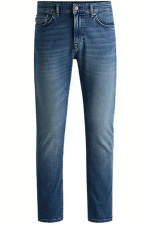 HUGO BOSS Delaware Slim-Fit Jeans aus bequemem blauem Stretch-Denim