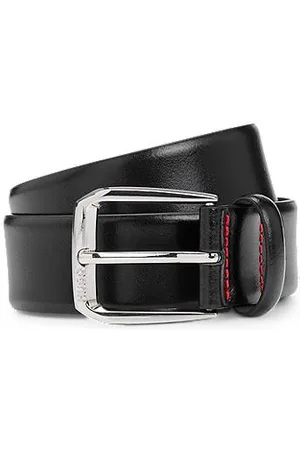 HUGO BOSS Gürtel aus italienischem Leder mit Logo-Schließe