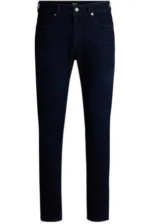 HUGO BOSS Delaware Slim-Fit Jeans aus softem, dunkelblauem Denim