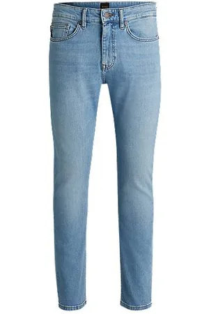 HUGO BOSS Delaware Slim-Fit Jeans aus bequemem hellblauem Stretch-Denim