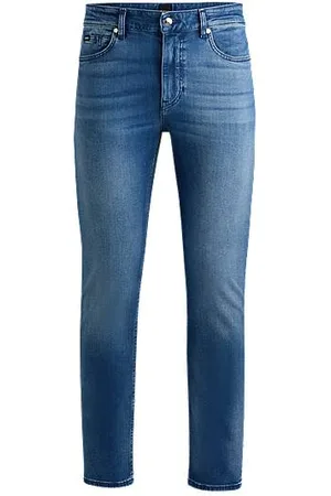 HUGO BOSS Delaware Slim-Fit Jeans aus besonders softem blauem Denim