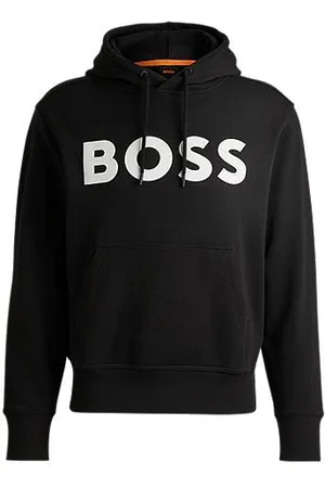 HUGO BOSS Relaxed-Fit Hoodie aus Baumwoll-Terry mit großem Logo