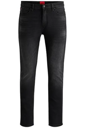 HUGO BOSS Extra Slim-Fit Jeans aus schwarzem Stretch-Denim