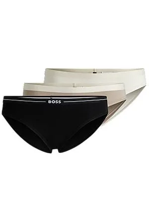 HUGO BOSS Dreier-Pack Slips aus Stretch-Baumwolle mit Logo-Bund